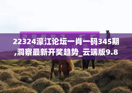 22324濠江论坛一肖一码345期,洞察最新开奖趋势_云端版9.880