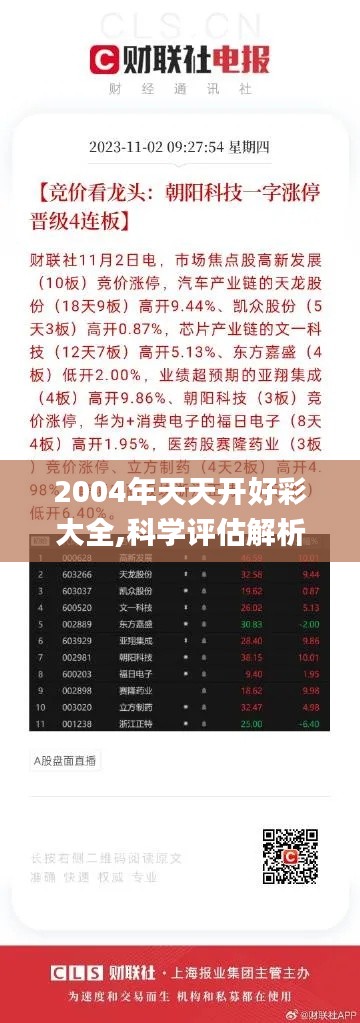 2004年天天开好彩大全,科学评估解析说明_理财版1.240